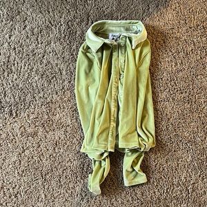 Long fleece button up